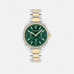 Dámské Hodinky Coach Kitt Chronograph 34 Mm Zlaté Stříbrné | 5712638-CZ