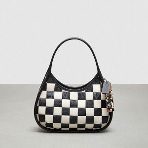 Dámské Kabelka Coach Ergo In Checkerboard Upcrafted Leather Černé | 9506234-CZ
