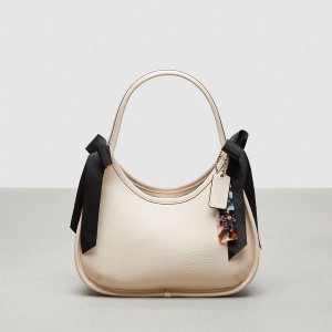 Dámské Kabelka Coach Ergo In Leather With Bows Béžový Černé | 8910752-CZ