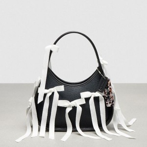 Dámské Kabelka Coach Ergo In Leather With Allover Bows Černé Bílé | 8136705-CZ