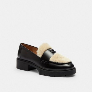 Dámské Loafers Coach Leah Černé Béžový | 1096827-CZ