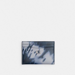 Dámské Pouzdro Na Karty Coach Essential With Tie Dye Print Stříbrné Tmavě Blankyt | 0837421-CZ