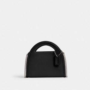 Dámské Pouzdro Na Karty Coach Top Handle Stříbrné Černé | 5216097-CZ