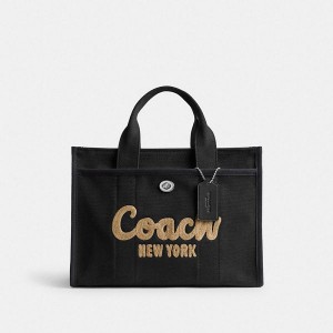 Dámské Tote Coach Cargo Stříbrné Černé | 8346952-CZ