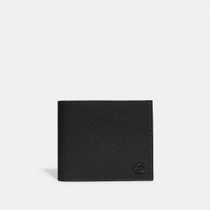 Pánské Peněženka Coach Double Billfold Černé | 2104378-CZ