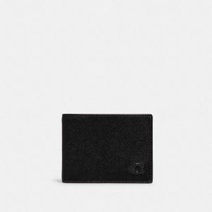 Pánské Peněženka Coach Slim Billfold Černé | 0725813-CZ