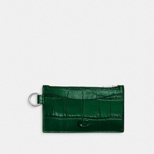 Pánské Pouzdro Na Karty Coach Zip Zelene | 9105682-CZ