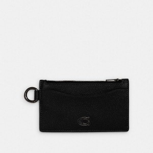 Pánské Pouzdro Na Karty Coach Zip Černé | 3584976-CZ