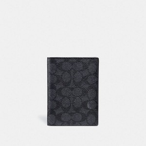 Pánské Pouzdro Taška Coach Passport In Signature Canvas Šedé | 2158047-CZ