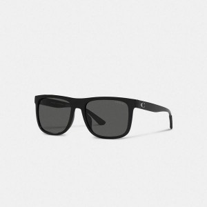 Pánské Sluneční Brýle Coach Beveled Signature Flat Top Square Černé | 4582190-CZ