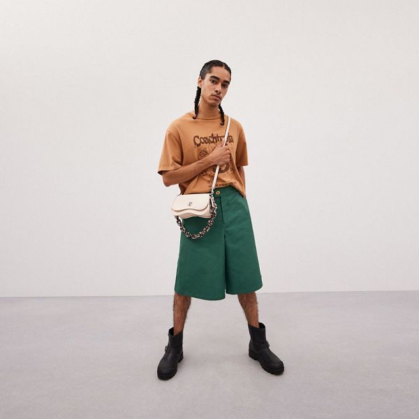 Coachtopia Crossbody Kabelka Coach Wavy Dinky Leather Béžový | 8326059-CZ