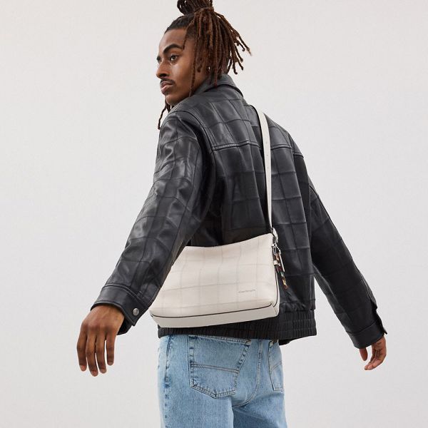 Coachtopia Kabelka přes Rameno Coach Alter/Ego In Checkerboard Upcrafted Leather Bílé | 5816947-CZ