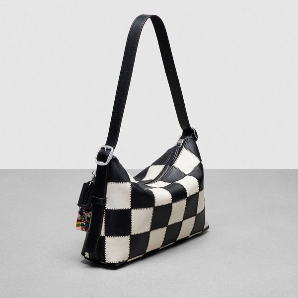 Coachtopia Kabelka přes Rameno Coach Alter/Ego In Checkerboard Upcrafted Leather Černé | 7241308-CZ