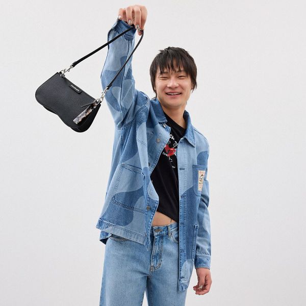 Coachtopia Kabelka přes Rameno Coach Small Wavy In Leather Černé | 0175692-CZ
