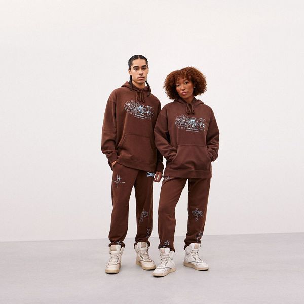 Coachtopia Kalhoty Jogger Coach Graphics Hnědé | 0783416-CZ