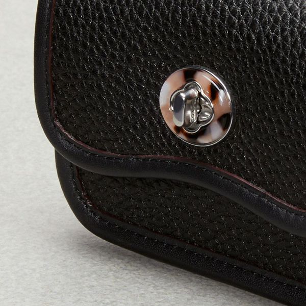 Coachtopia Peněženka Coach Wavy Leather Černé | 1065972-CZ