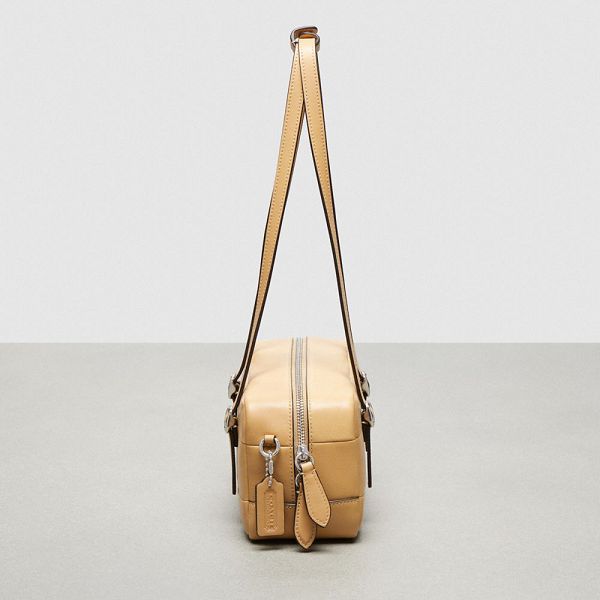 Coachtopia Podprsenkašny Coach Alter/Ego Checkerboard Upcrafted Leather Hnědé | 5267380-CZ