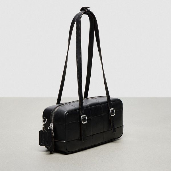 Coachtopia Podprsenkašny Coach Alter/Ego Checkerboard Upcrafted Leather Černé | 1675042-CZ