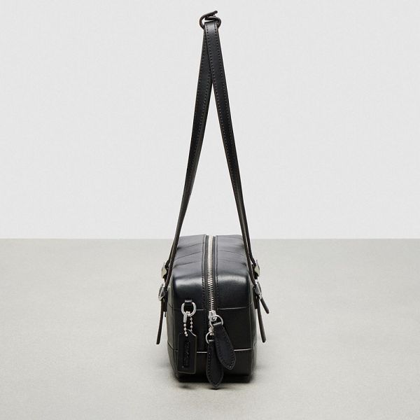Coachtopia Podprsenkašny Coach Alter/Ego Checkerboard Upcrafted Leather Černé | 1675042-CZ