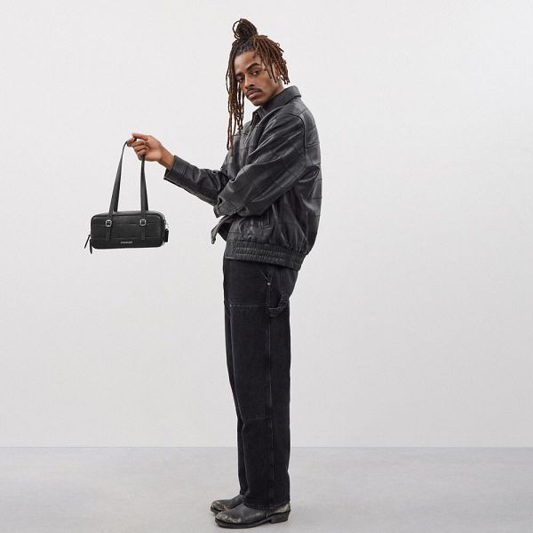 Coachtopia Podprsenkašny Coach Alter/Ego Checkerboard Upcrafted Leather Černé | 1675042-CZ