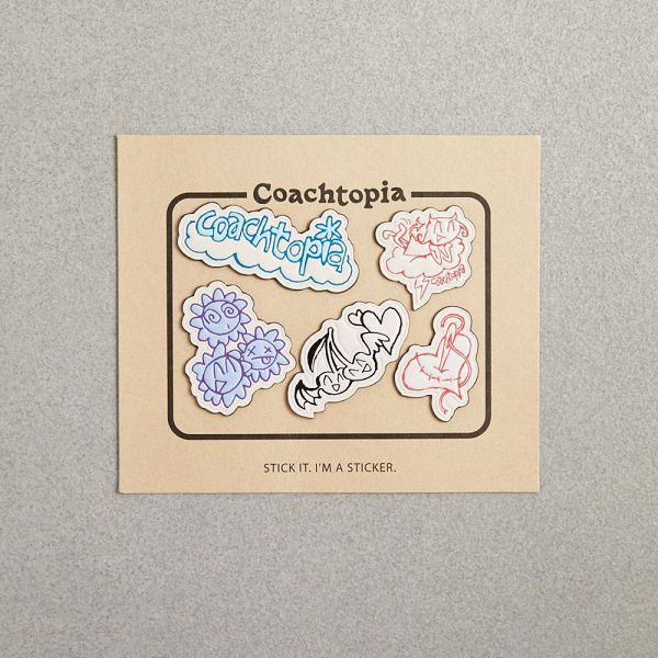 Coachtopia Pouzdro Na Karty Coach Sticker Set In Upcrafted Leather Viacfarebný | 3817024-CZ