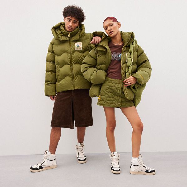Coachtopia Puffer Bunda Coach Loop Quilted Olivy Zelené Zelene | 5812649-CZ