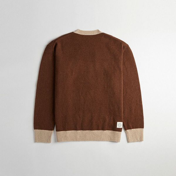 Coachtopia Svetr Coach Crewneck With Intarsia Star Frog Graphic Hnědé | 7395281-CZ