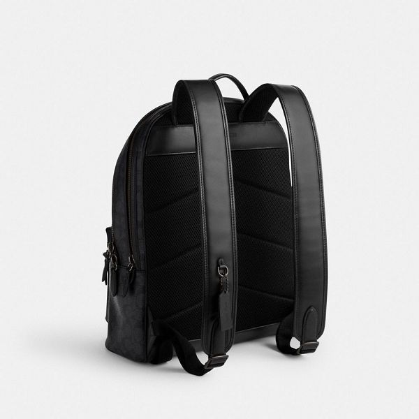 Dámské Batoh Coach Charter In Signature Canvas Šedé | 9586741-CZ