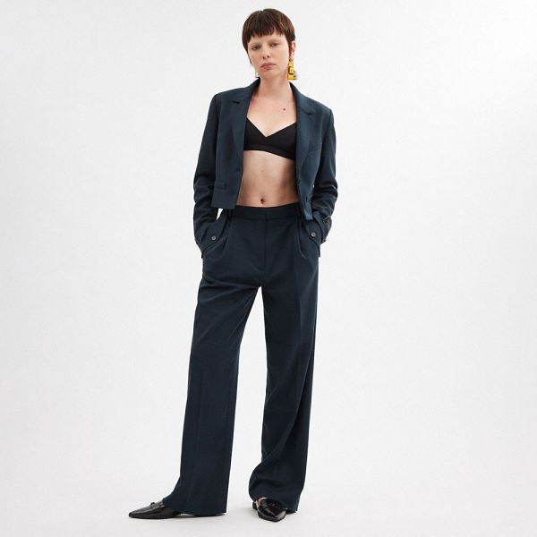 Dámské Blejzr Coach Cropped Tmavě Blankyt | 4213076-CZ