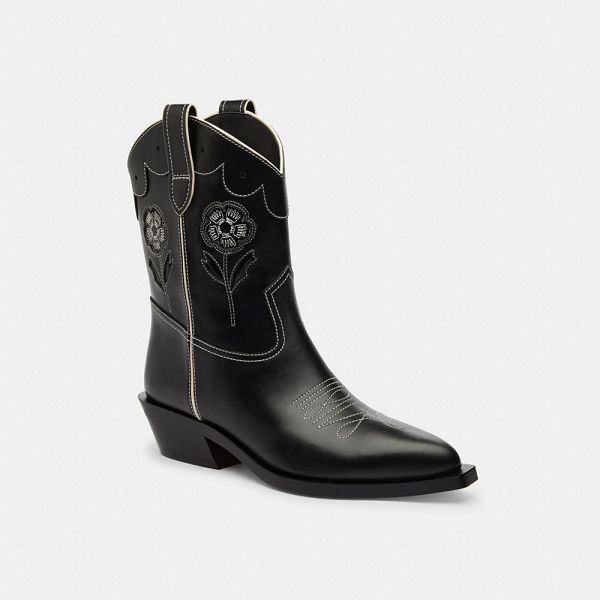 Dámské Boty Coach Aria Cowboy Černé | 3410867-CZ