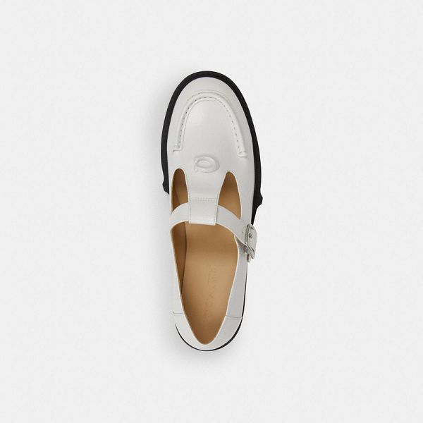 Dámské Boty Mary Jane Coach Liv Bílé | 7025648-CZ
