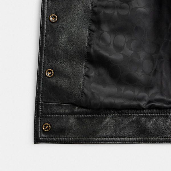 Dámské Bunda Coach Heritage C Snap Front Shrunken Černé | 9103876-CZ
