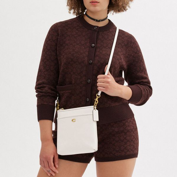 Dámské Crossbody Kabelka Coach Kitt Messenger Béžový | 3605794-CZ