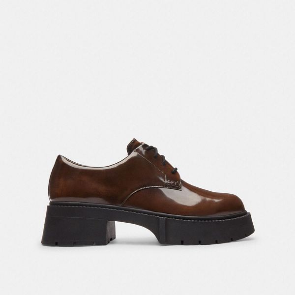 Dámské Derby Boty Coach Lyla Platform Hnědé | 5831904-CZ