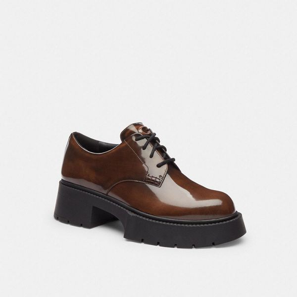 Dámské Derby Boty Coach Lyla Platform Hnědé | 5831904-CZ