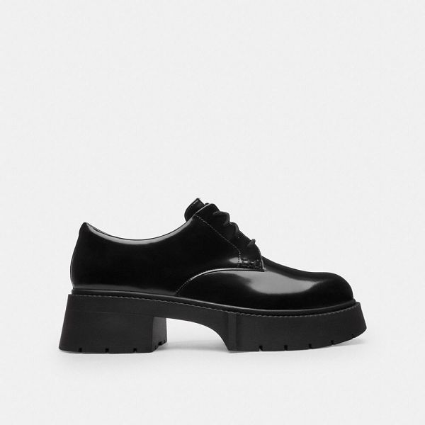 Dámské Derby Boty Coach Lyla Platform Černé | 8451362-CZ