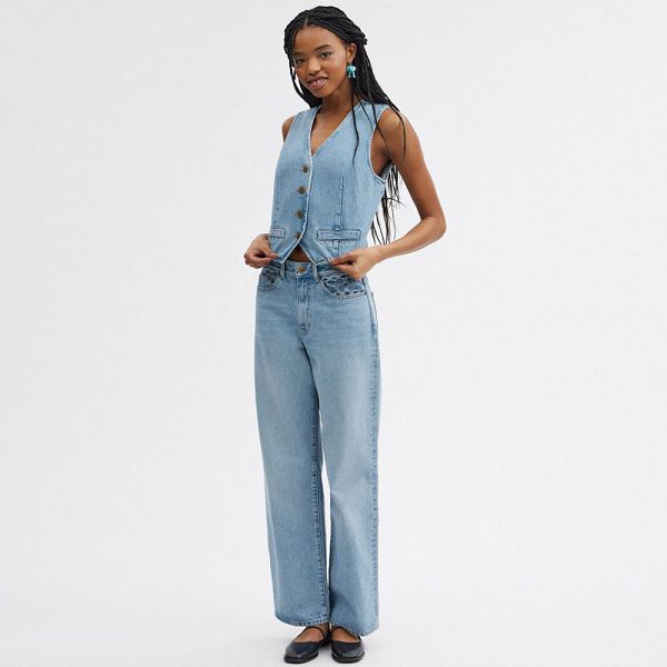 Dámské Džíny Coach Loose Fit Jeans Blankyt | 4206798-CZ