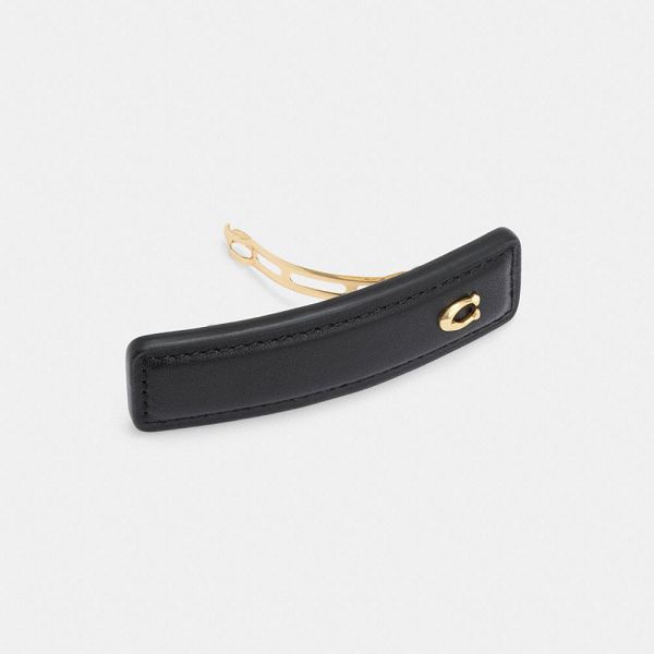 Dámské Hair Accessories Coach Signature Leather Černé | 5647802-CZ