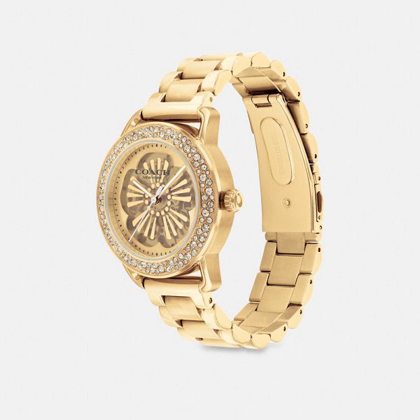 Dámské Hodinky Coach Cruiser Automatic 37 Mm Zlaté | 7305684-CZ