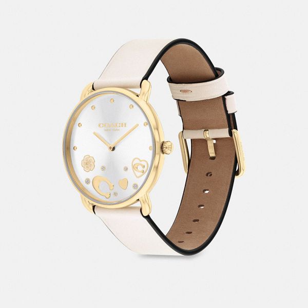 Dámské Hodinky Coach Elliot 36 Mm Bílé Zlaté | 4815072-CZ