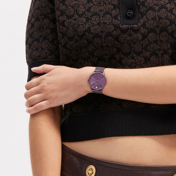 Dámské Hodinky Coach Elliot 36 Mm Fialové | 2185947-CZ