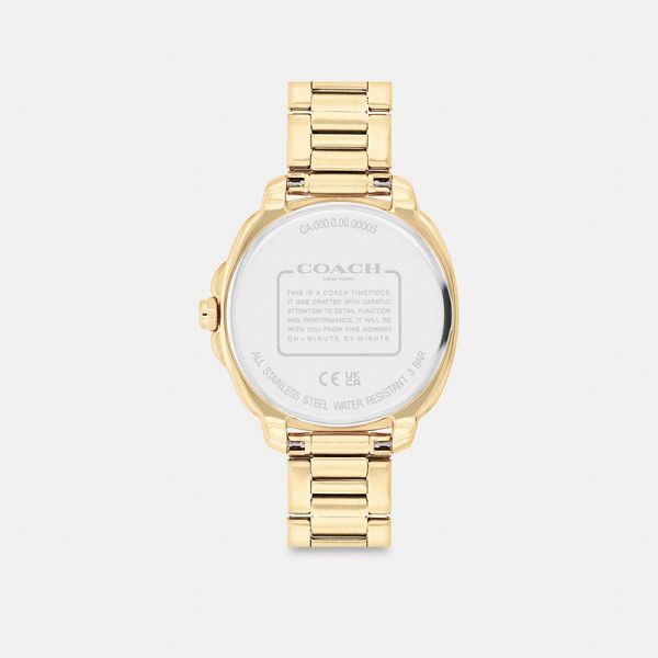 Dámské Hodinky Coach Kitt Chronograph 34 Mm Zlaté | 5918723-CZ