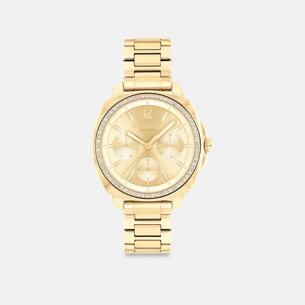 Dámské Hodinky Coach Kitt Chronograph 34 Mm Zlaté | 5918723-CZ