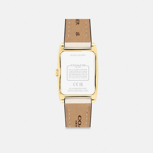 Dámské Hodinky Coach Reese 24 Mm X 35 Mm Bílé Zlaté | 1920547-CZ