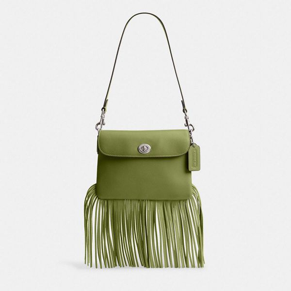 Dámské Kabelka Coach 1964 Fringe Stříbrné Světle Zelene | 8196023-CZ
