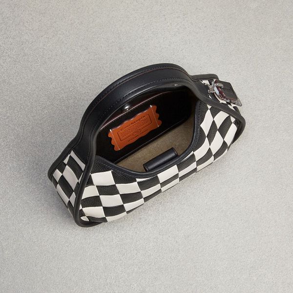 Dámské Kabelka Coach Ergo In Checkerboard Upcrafted Leather Černé | 9506234-CZ