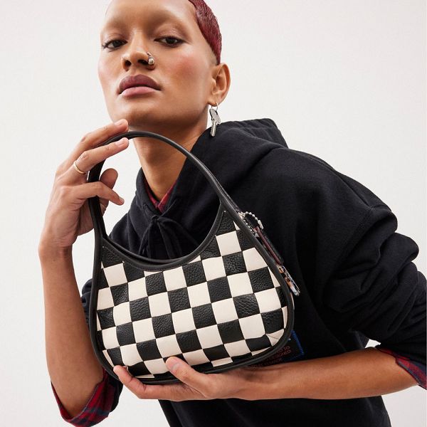 Dámské Kabelka Coach Ergo In Checkerboard Upcrafted Leather Černé | 9506234-CZ