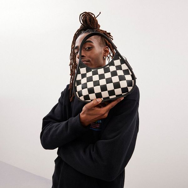 Dámské Kabelka Coach Ergo In Checkerboard Upcrafted Leather Černé | 9506234-CZ