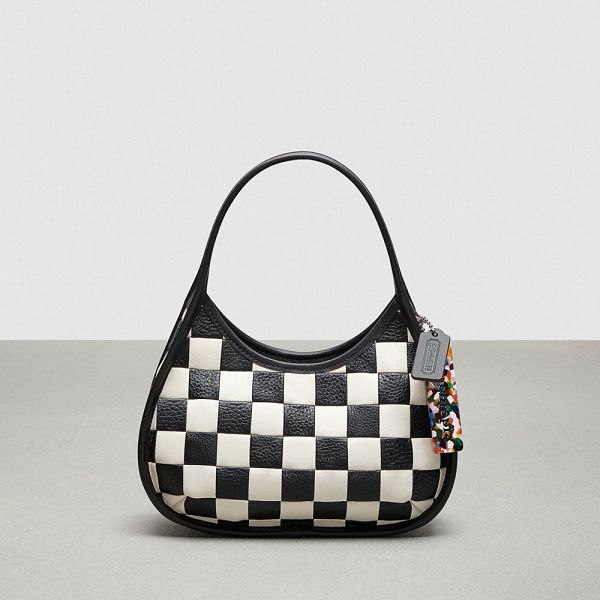 Dámské Kabelka Coach Ergo In Checkerboard Upcrafted Leather Černé | 9506234-CZ