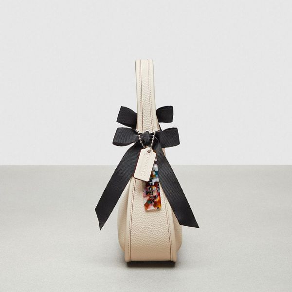 Dámské Kabelka Coach Ergo In Leather With Bows Béžový Černé | 8910752-CZ